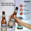 Woof & Brew Bottom Sniffer Non Alcoholic Chicken & Malt Original Beer for Dogs Dog Treats + Others Woof & Brew