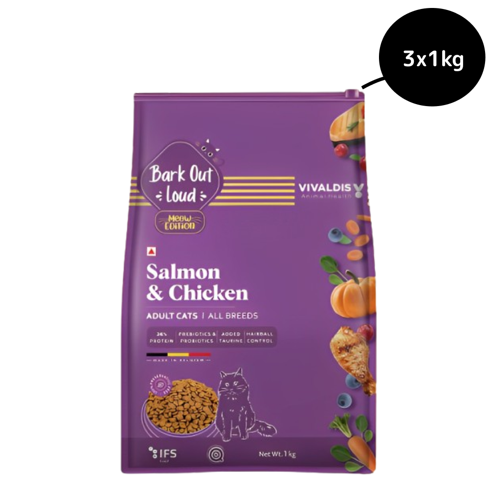 Bark Out Loud Salmon and Chicken Adult Cat Dry Food