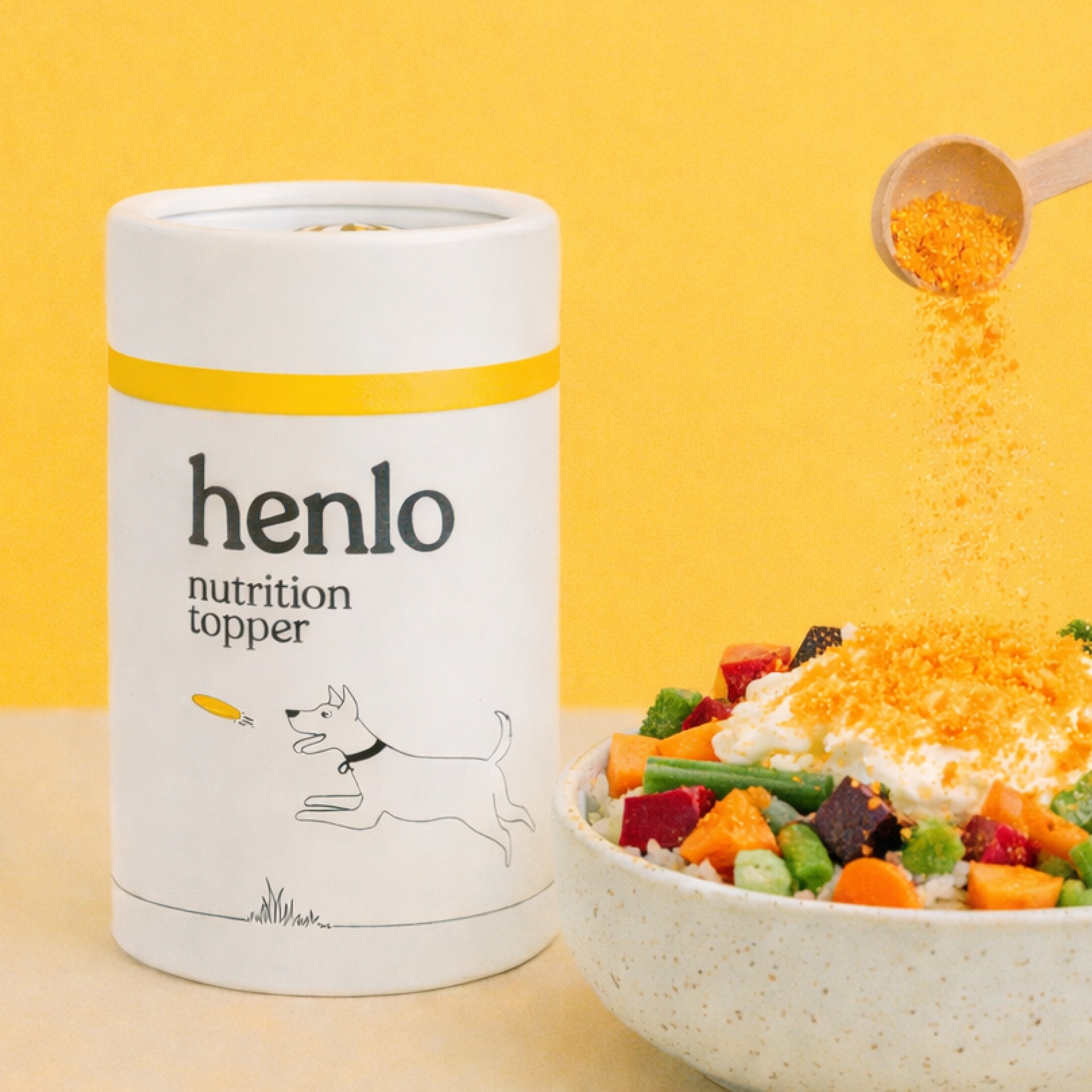 Henlo Everyday Topper for Home Cooked Food | Pre & Probiotic supplements for dogs Dogs- Dry Food Henlo 100g