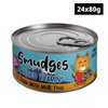 Smudges Tuna with White Fish in Gravy Adult Cat Wet Food Cats-Wet Food Smudges 24x80g