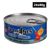 Smudges Tuna Flakes with Mackerel in Soft Jelly Adult Cat Wet Food Cats-Wet Food Smudges 24x80g