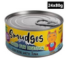 Smudges Chicken Flakes with Tuna in Soft Jelly Adult Cat Wet Food Cats-Wet Food Smudges 24x80g