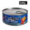 Smudges Tuna Flakes with Mackerel in Soft Jelly Adult Cat Wet Food Cats-Wet Food Smudges 6x80g