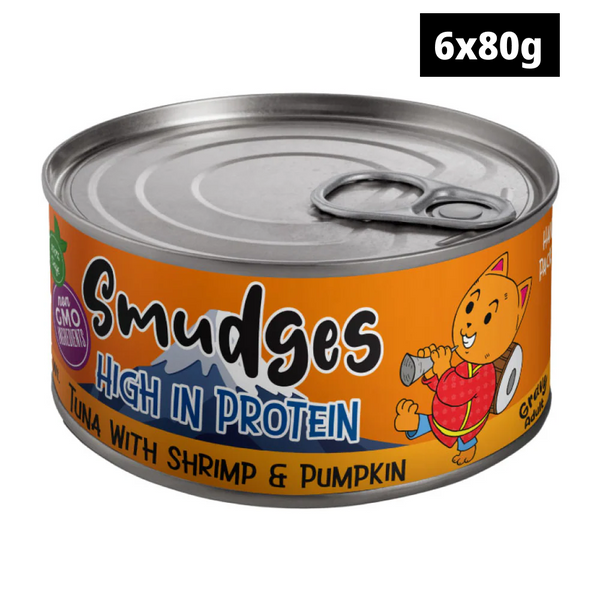 Smudges Tuna Flakes Shrimp & Pumpkin Wet Food and Little Licks Chicken & Cheese Treats and Bentonite Litter for Cats
