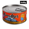 Smudges Tuna Flakes with Chicken and Carrot in Gravy Adult Cat Wet Food Cats-Wet Food Smudges 6x80g