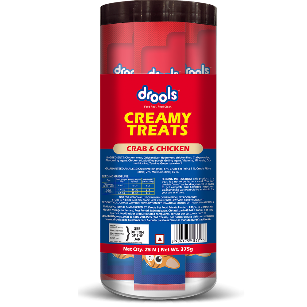 Drools Crab & Chicken Creamy Cat Treats Cats-Treats & Others Drools