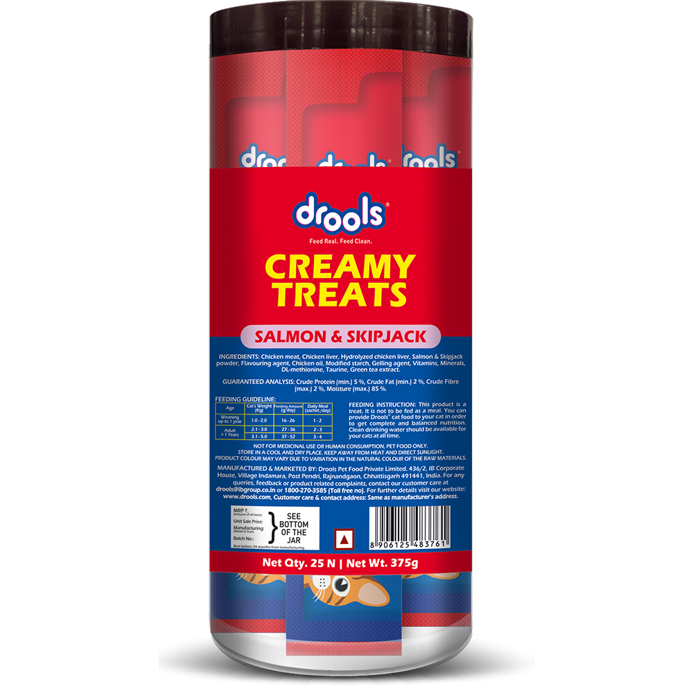 Drools Salmon & Skipjack Creamy Cat Treats Cats-Treats & Others Drools