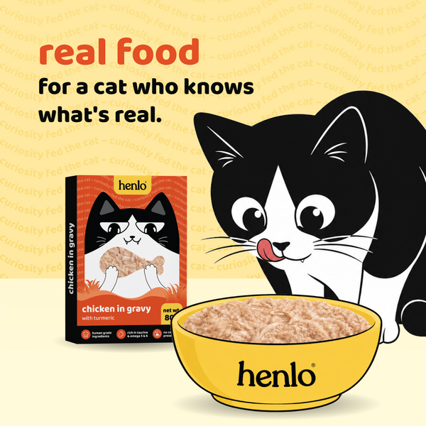 Henlo Chicken in Gravy With Turmeric and Tuna in Gravy with Vegetable Puree Adult Cat Wet Food Combo