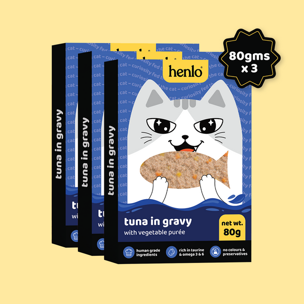 Henlo Tuna in Gravy with Vegetable Puree Adult Cat Wet Food | 100% Human Grade Ingredients