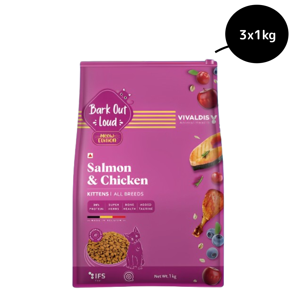 Bark Out Loud Salmon and Chicken Kitten Dry Food