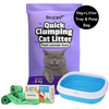 Scoopy Quick Clumping Lavender Scented Litter with Skatrs Litter Tray and Poop Bag for Cats Exclusive Combo Exclusive Combo 5kg + Litter Tray & Poop Bag