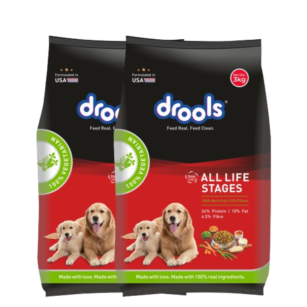 Drools 100% Vegetarian Puppy and Adult Dog Veg Dry Food (All Life Stages)