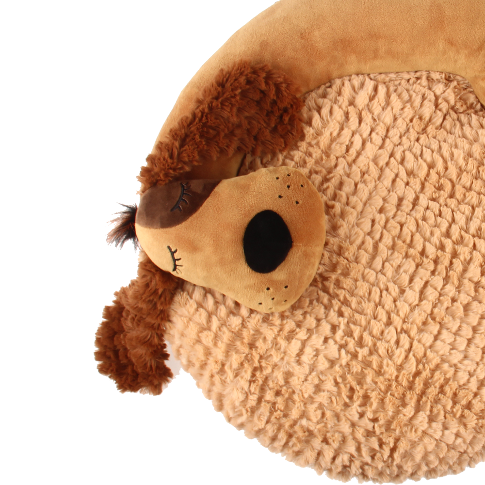 GiGwi Snoozy Friends 3D Shape Dog Sleepy Cushion for Cats and Dogs (Brown)