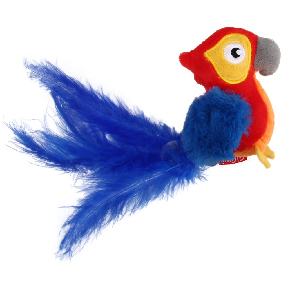 GiGwi Melody Chaser with Motion Activated Sound Chip for Cats (Red Parrot) Cats-Toys GiGwi