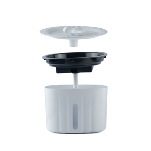 Trixie Water Drinking Fountain Flower for Dogs and Cats (White and Grey)