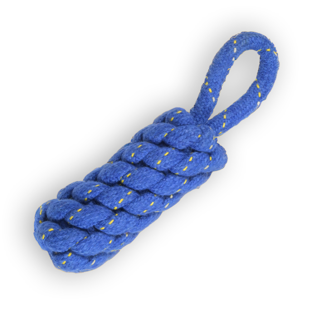 Skatrs Dummy Knotted Rope Chew Toy for Dogs and Cats (Blue)