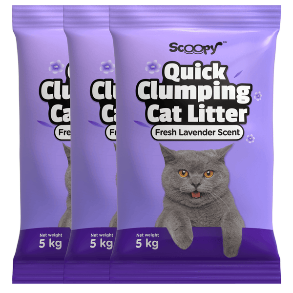 Scoopy Cat Litter Lavender Scented 100% Natural Indian Brown