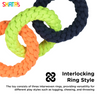 Skatrs Triple Ring Rope Chew Toy for Dogs and Cats (NeonGreen/Blue/Orange) Rewards Both Toys Skatrs