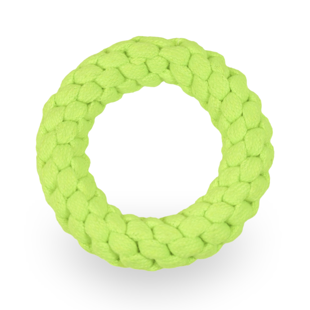 Skatrs Rope Ring Toy, Pet Vogue Bouncy Ball & Henlo Chicken Pops High Protein Treats Dog Combo