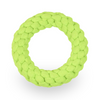 Skatrs Hand Made Ring Shaped Rope Chew Toy for Cats and Dogs (Neon Green) Both-Toys Skatrs 13cm