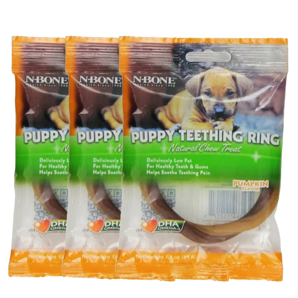 NPIC Pumpkin Flavour Puppy Teething Ring Dog Treats Dog Treats + Others NPIC 3x34g