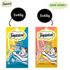 Temptations Creamy Purrrr ee Salmon & Cheese and Creamy Purrrr ee Chicken & Tuna Cat Treats Combo