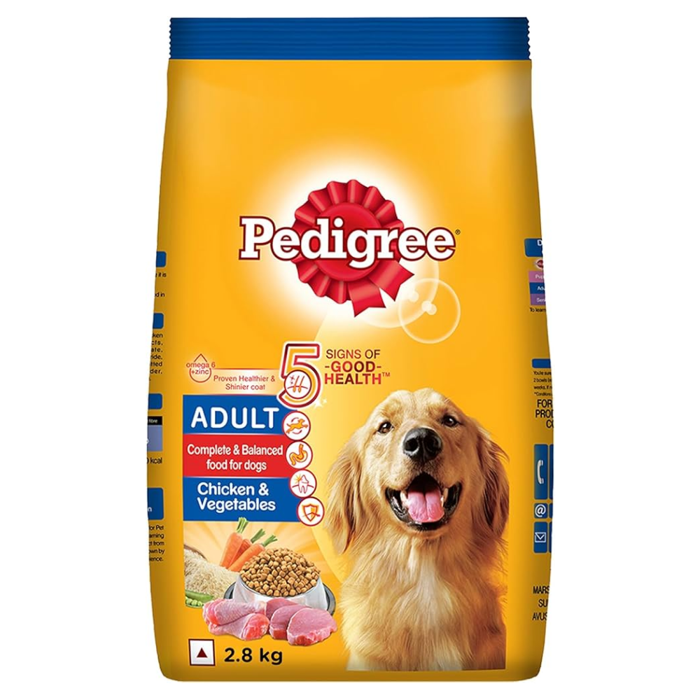 Pedigree Chicken and Vegetables Adult Dog Dry Food