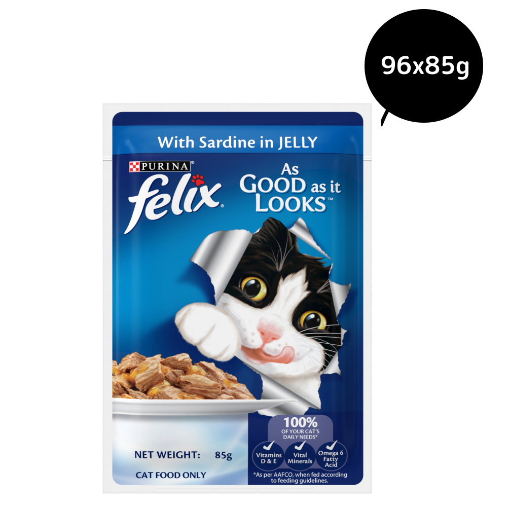 Purina Felix Sardine with Jelly Adult Cat Wet Food