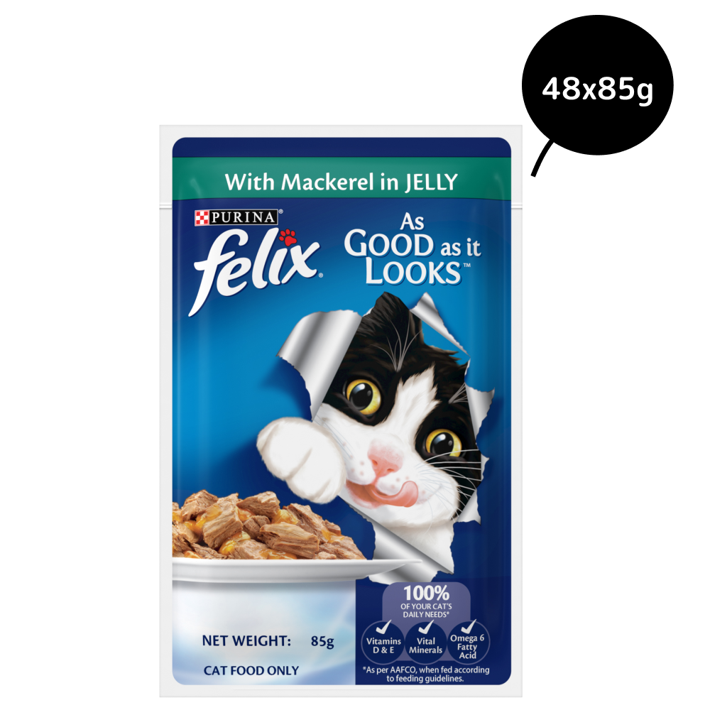 Purina Felix Mackerel with Jelly Adult Cat Wet Food