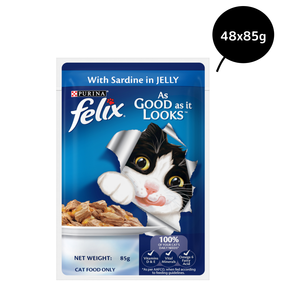 Purina Felix Sardine with Jelly Adult Cat Wet Food