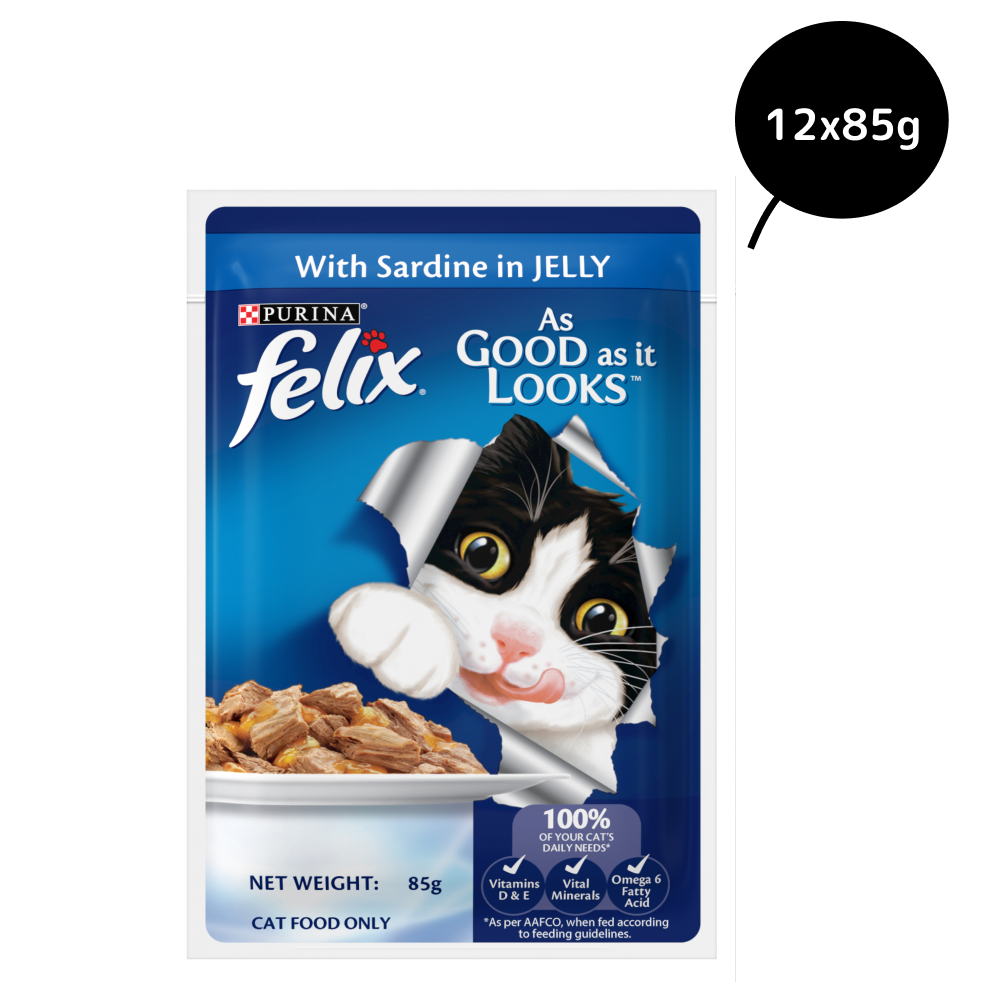 Purina Felix Sardine with Jelly Adult Cat Wet Food