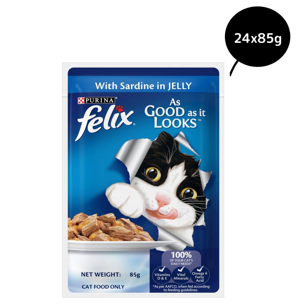 Purina Felix Sardine with Jelly Adult Cat Wet Food