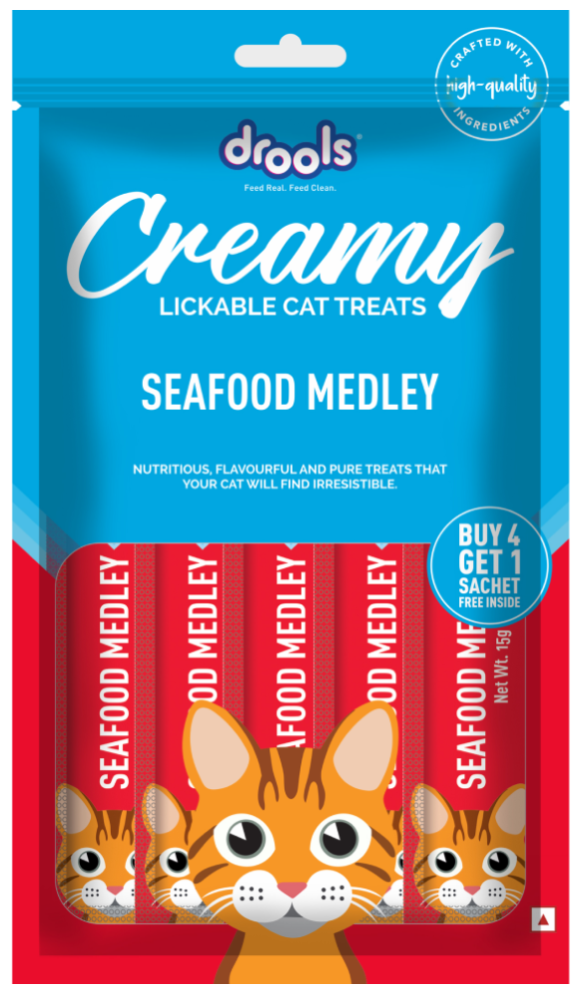 Drools Seafood Medley Creamy Cat Treats
