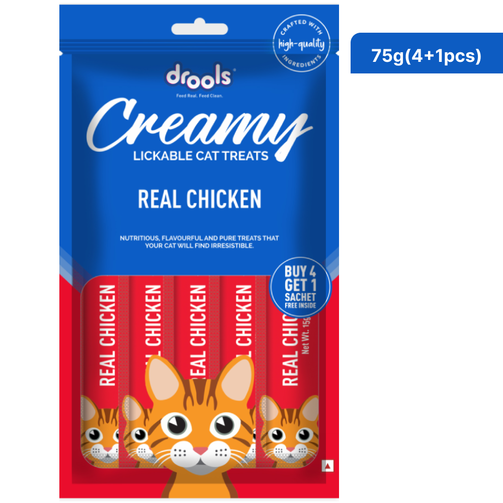 Drools Tuna & Bunito, Crab & Chicken and Real Chicken Creamy Cat Treats Combo Cats-Treats & Others Drools
