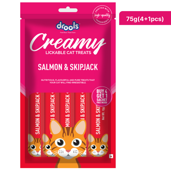 Drools Tuna & Bunito , Salmon & Skipjack and Crab & Chicken Creamy Cat Treats Combo