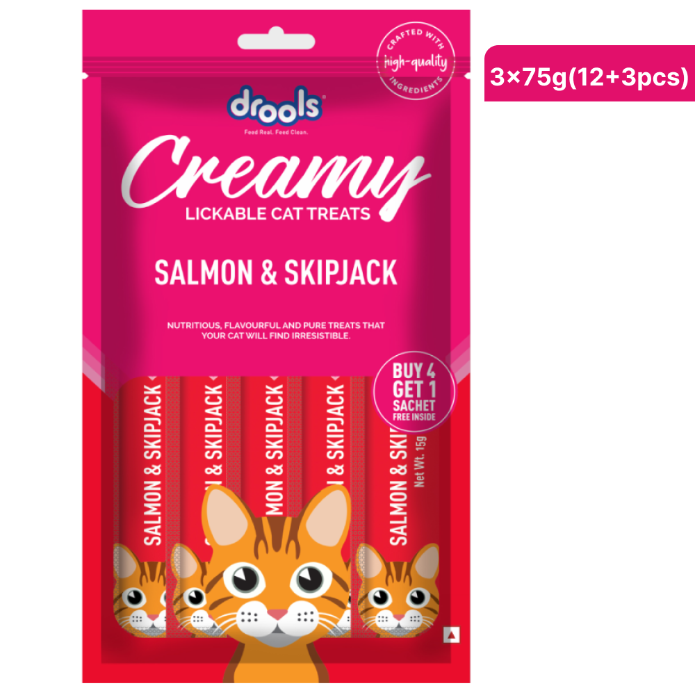 Drools Salmon & Skipjack Creamy Cat Treats