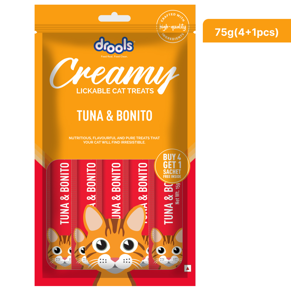 Drools Tuna & Bunito and Crab & Chicken Creamy Cat Treats Combo Cats-Treats & Others Drools