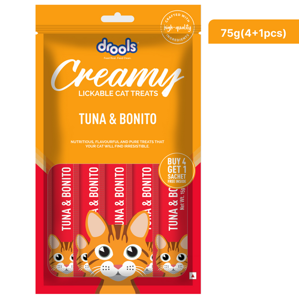 Drools Tuna & Bunito , Salmon & Skipjack and Crab & Chicken Creamy Cat Treats Combo