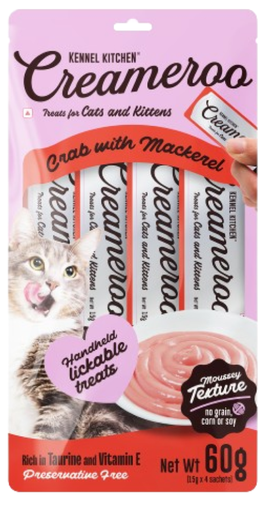 Kennel Kitchen Creameroo Crab with Mackerel Creamy Cat Treats
