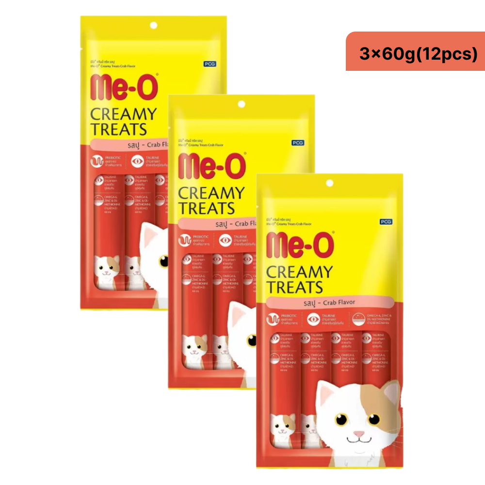 Me O Creamy Crab Cat Treats Cats-Treats & Others Me O 3x60g(12pcs)