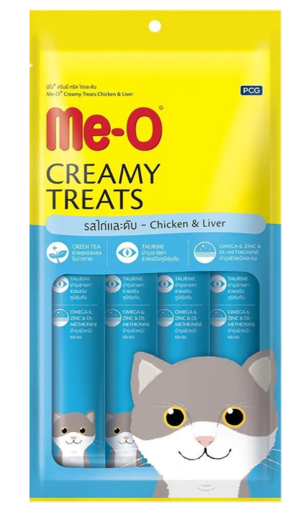 Me O Creamy Chicken & Liver Cat Treats