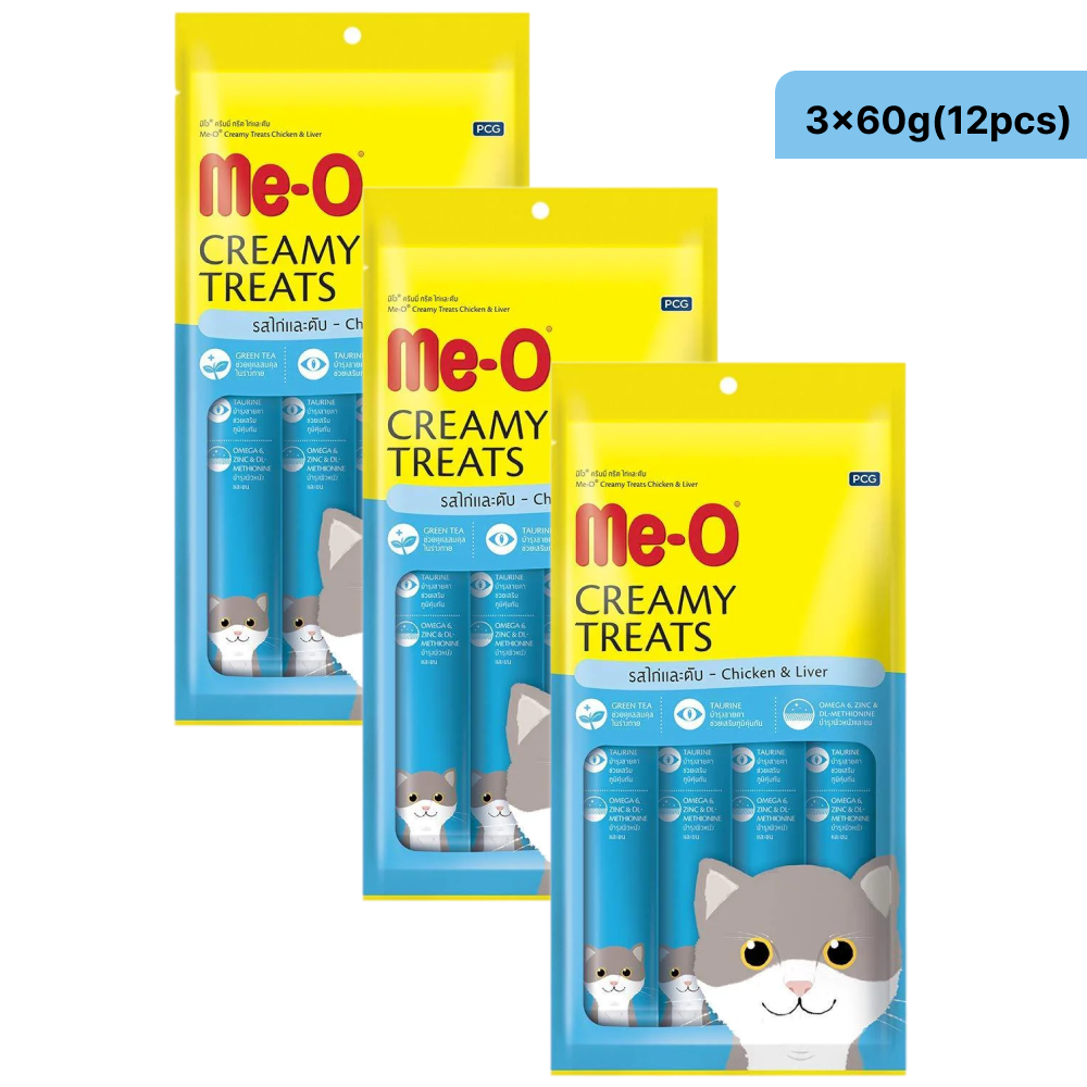 Me O Creamy Chicken & Liver Cat Treats Cats-Treats & Others Me O 3x60g(12pcs)