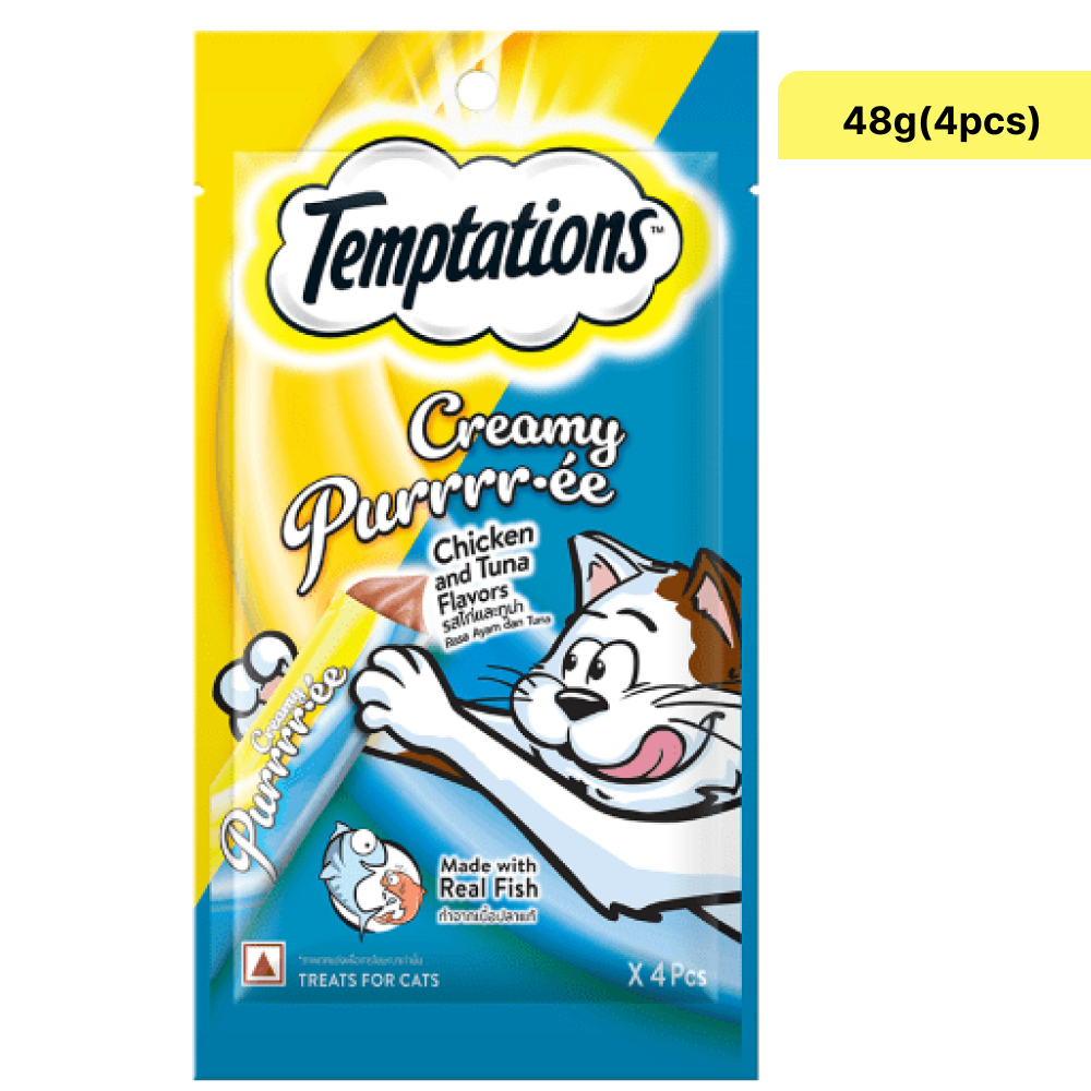 Temptations Purrrr ee Chicken & Tuna, Salmon & Cheese, Maguro & Scallop Cat Treats Combo Cats-Treats & Others Temptations