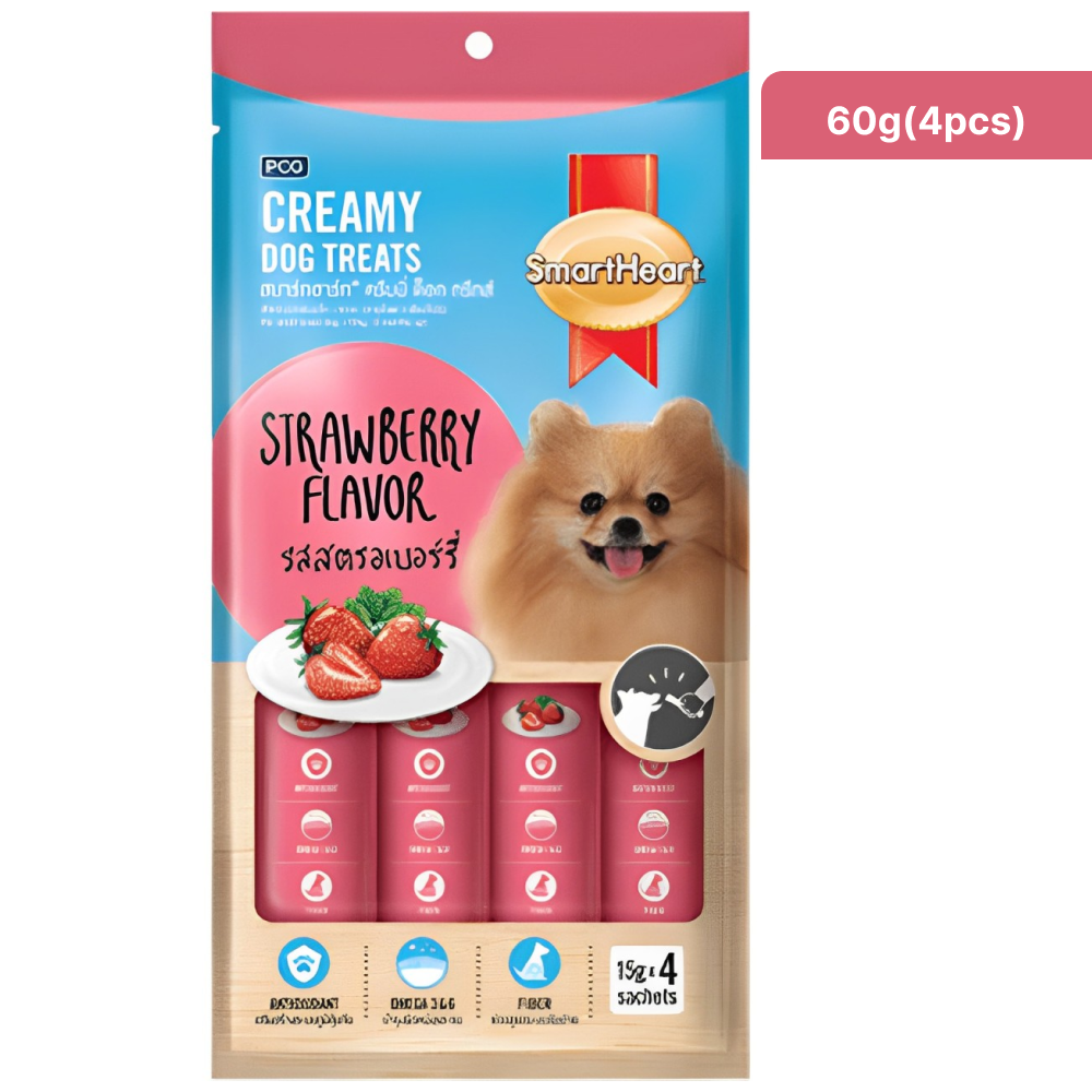 SmartHeart Chicken & Strawberry Dog Creamy Treat Dog Treats + Others Smartheart 60g(4pcs)