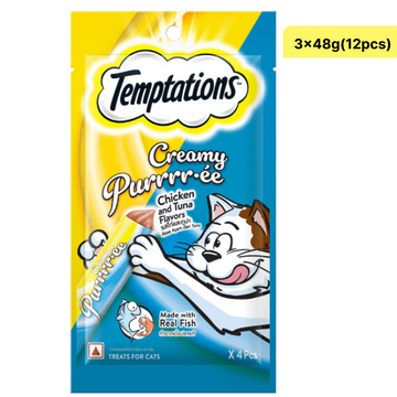 Temptations Creamy Purrrr ee Chicken & Tuna Cat Treats