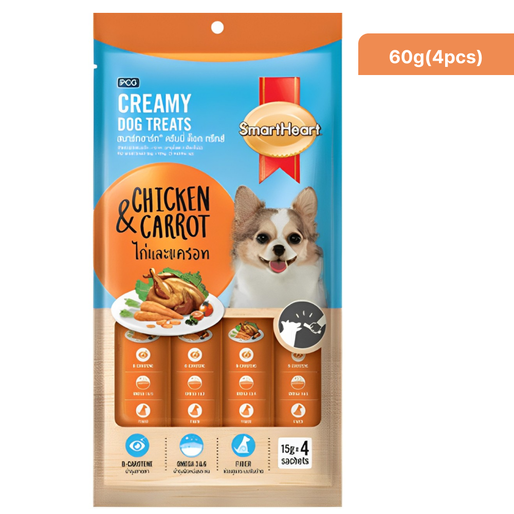 SmartHeart Chicken & Carrot Dog Creamy Treat