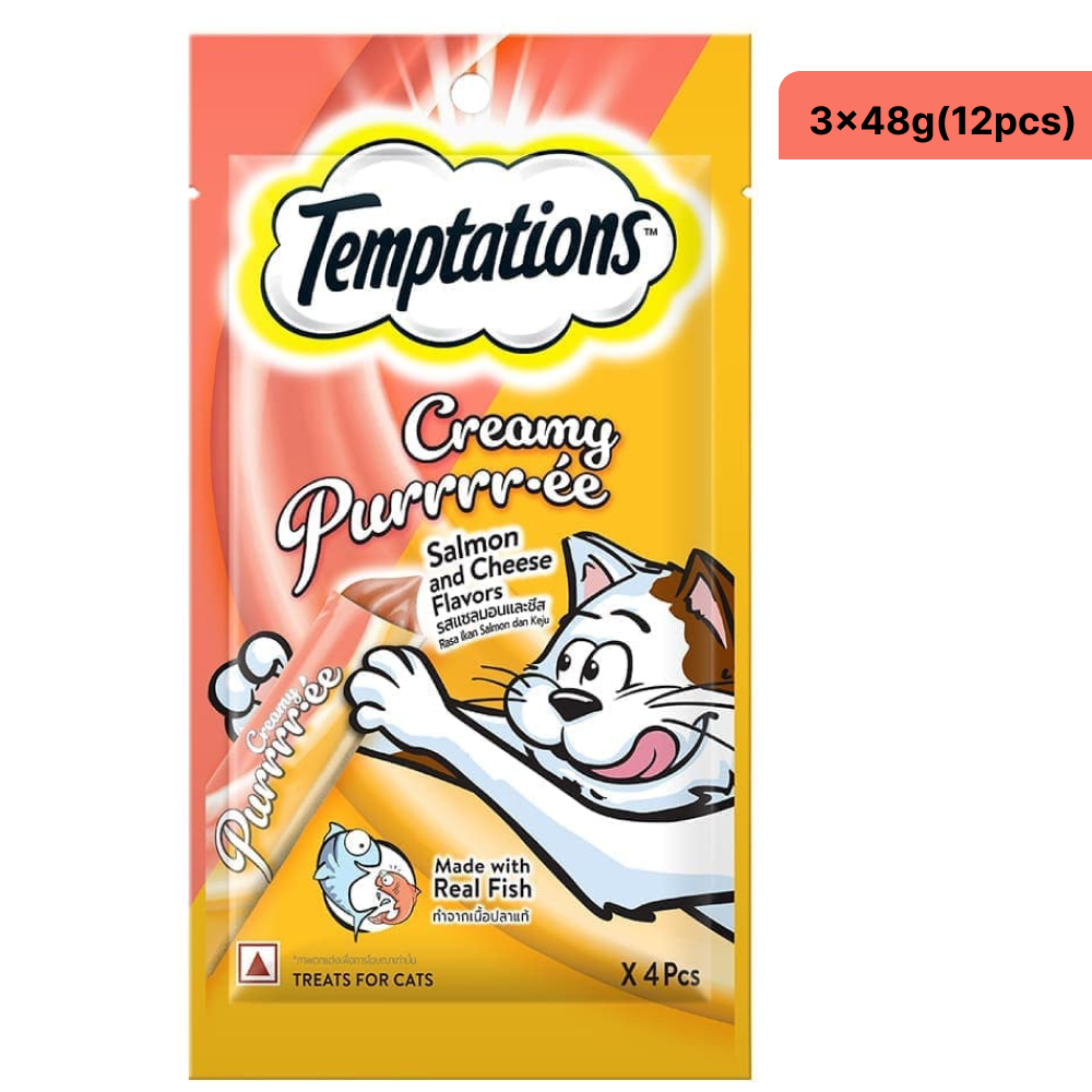 Temptations Creamy Purrrr ee Salmon & Cheese Cat Treats