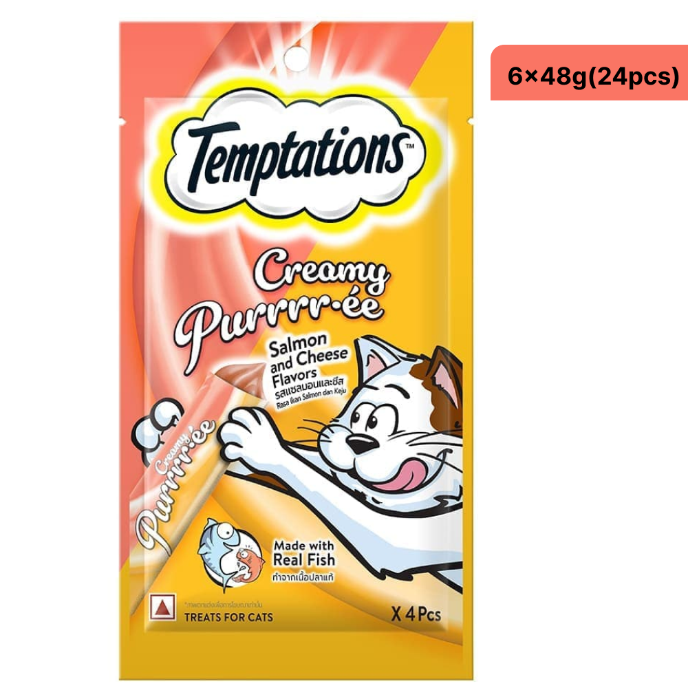 Temptations Creamy Purrrr ee Salmon & Cheese Cat Treats