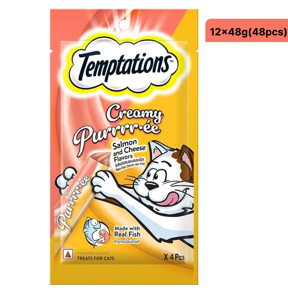 Temptations Creamy Purrrr ee Salmon & Cheese Cat Treats