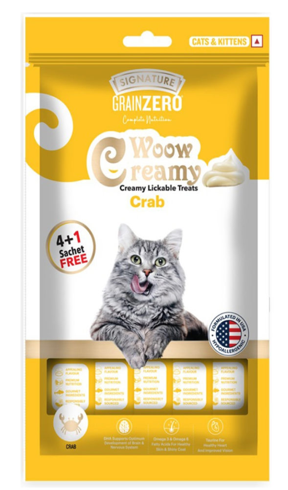 Signature Grain Zero Crab Lickable Creamy Cat Treats